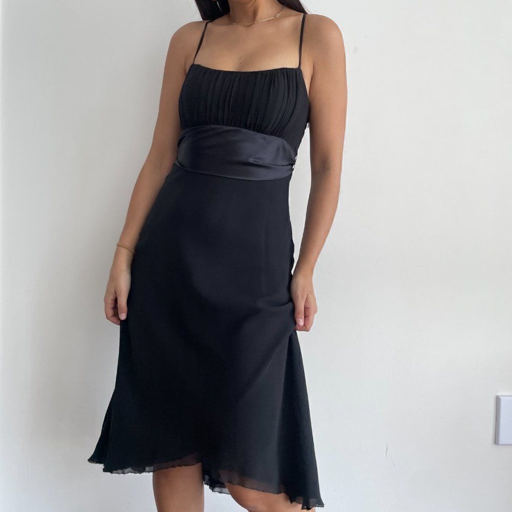 Vintage Y2K 100% silk black evening dress - Picture 5 of 11